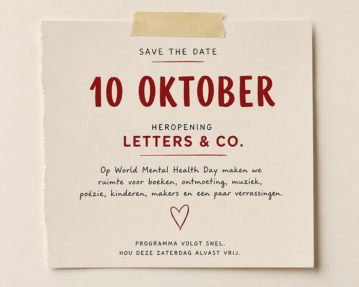 10 oktober - Heropening Letters & Co.
